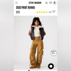 Steve Madden Khaki Duo Cargo Pants